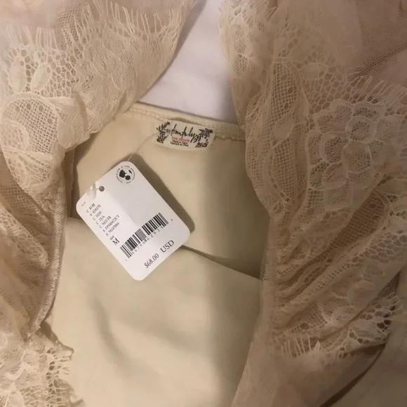 NWOT Free People Intimacy Live it up Cami lace Size Medium coquette ballet core - Picture 5 of 6
